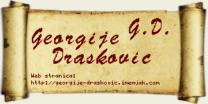 Georgije Drašković vizit kartica